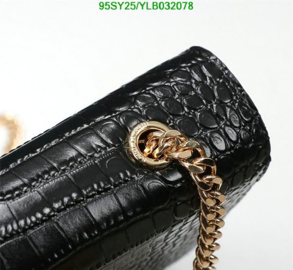 YSL AAA+ Replica Kate Monogram Croc-Embossed Shoulder Bag YLB0320782365