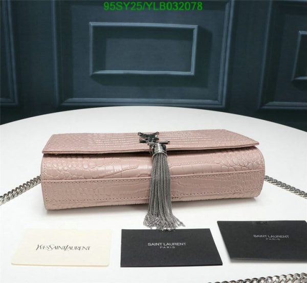 YSL AAA+ Replica Kate Monogram Croc-Embossed Shoulder Bag YLB0320782365