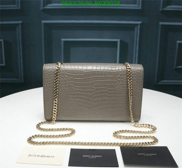 YSL AAA+ Replica Kate Monogram Croc-Embossed Shoulder Bag YLB0320782365