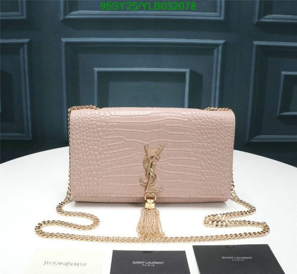 YSL AAA+ Replica Kate Monogram Croc-Embossed Shoulder Bag YLB0320782365