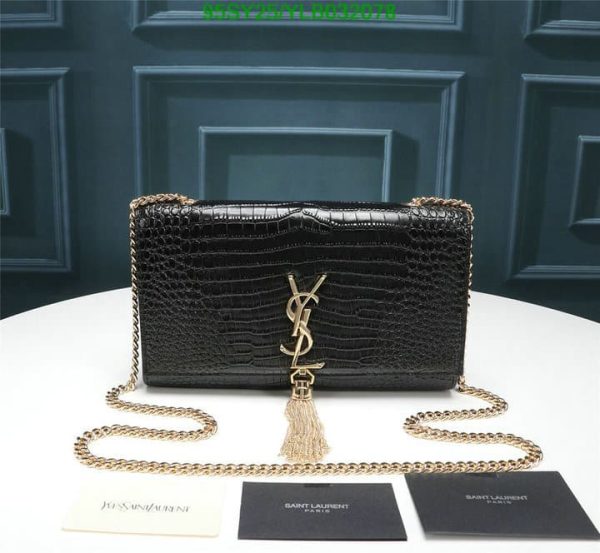 YSL AAA+ Replica Kate Monogram Croc-Embossed Shoulder Bag YLB0320782365