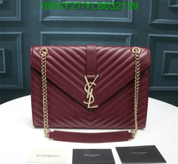 YSL AAA+ Replica Medium Envelope Quilted Crossbody Bag YLB0321392147