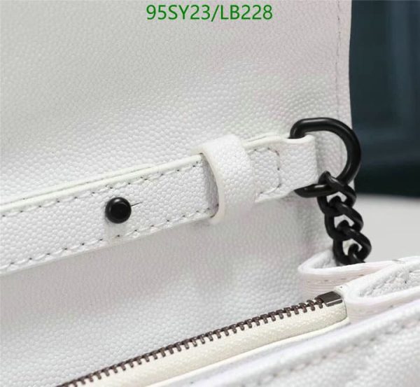 YSL AAA+ Replica Monogram Chain Wallet White Black LB22817675432