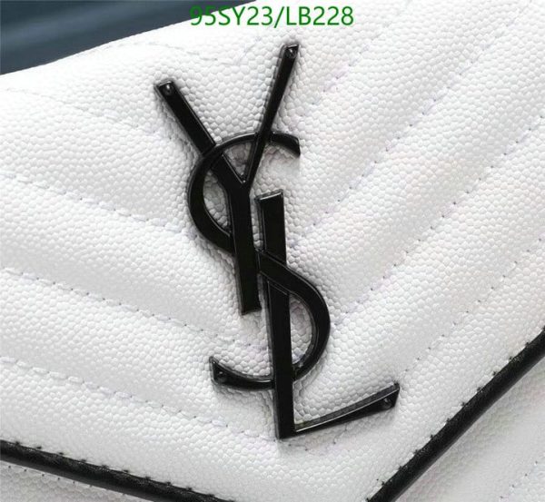 YSL AAA+ Replica Monogram Chain Wallet White Black LB22817675432