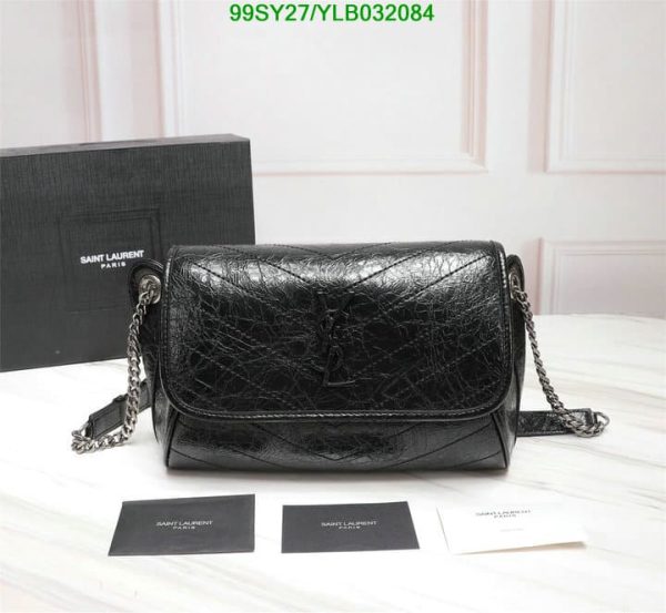 YSL AAA+ Replica Niki Monogram Crinkled Leather Bag YLB0320845893