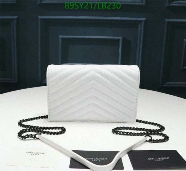 YSL AAA+ Replica logo-plaque chevron-quilt clutch bag LB23014765439