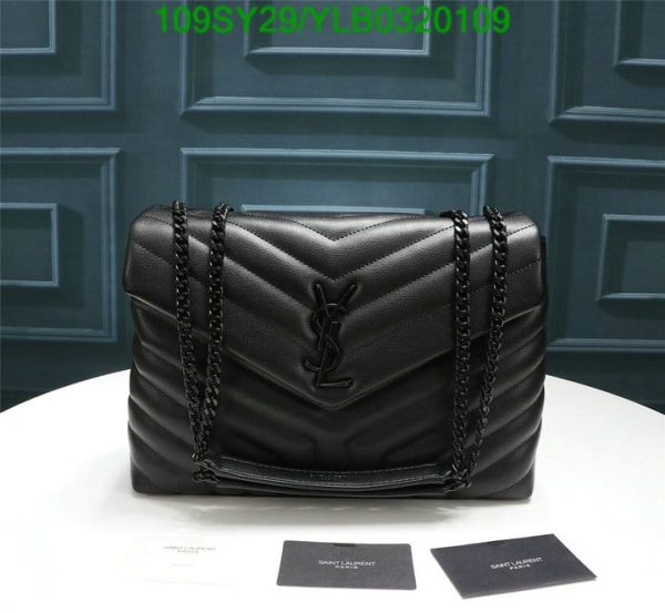 YSL AAA+ Replica Medium Loulou Leather Shoulder Bag YLB0320109317