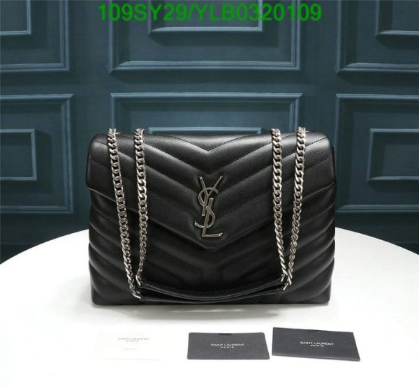 YSL AAA+ Replica Medium Loulou Leather Shoulder Bag YLB0320109317