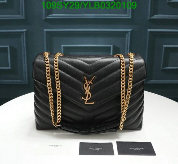 YSL AAA+ Replica Medium Loulou Leather Shoulder Bag YLB0320109317