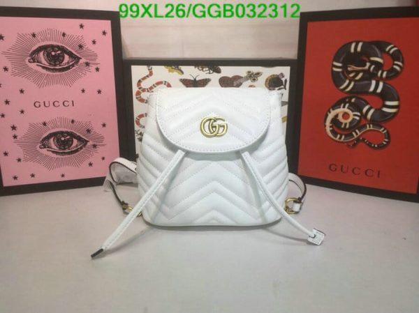 Gucci AAA+ Replica GG Marmont Leather Mini Backpack GGB0323124853