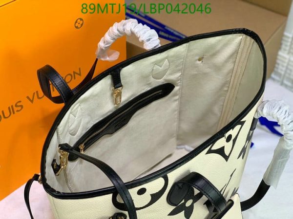 Louis Vuitton AAA+ Replica Designer Black/White Neverfull LBP0420467654