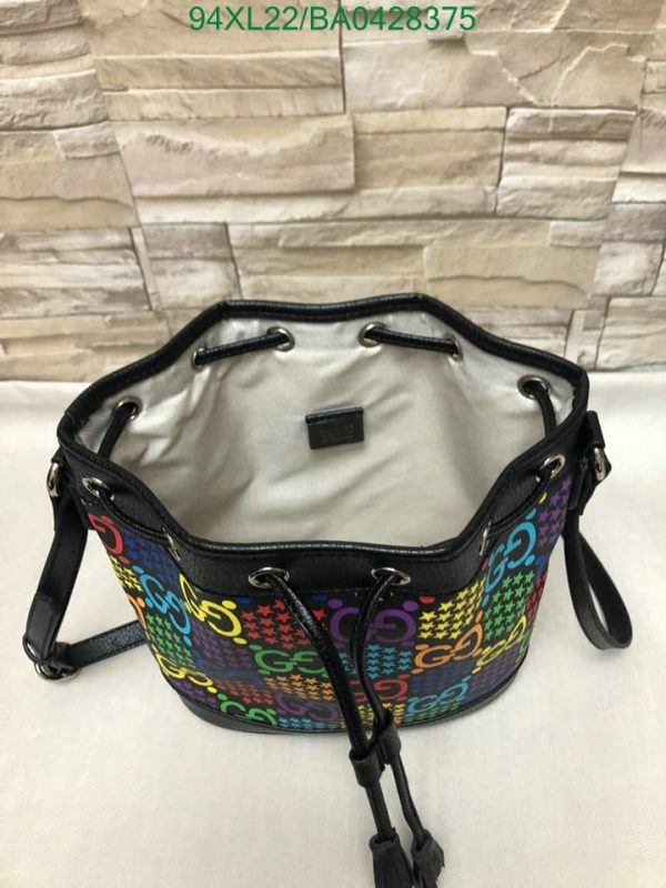 Gucci AAA+ Replica GG Supreme Psychedelic Bucket Bag BA04283754752