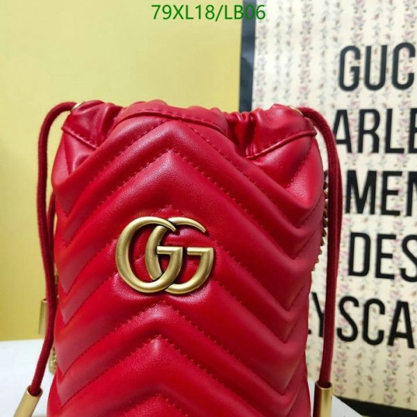 Gucci AAA+ Replica GG Marmont Mini Bucket Bag LB06523985746