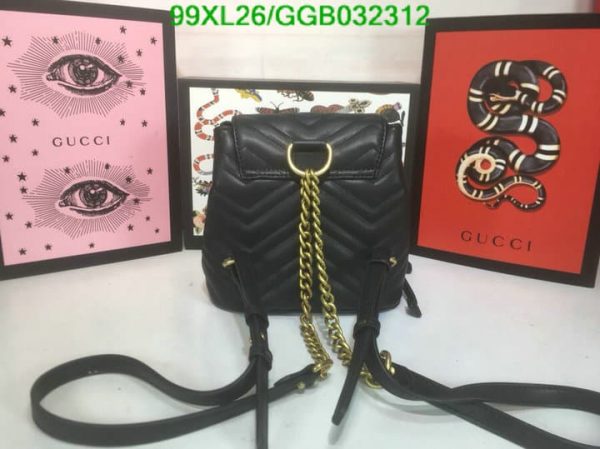 Gucci AAA+ Replica GG Marmont Leather Mini Backpack GGB0323124853