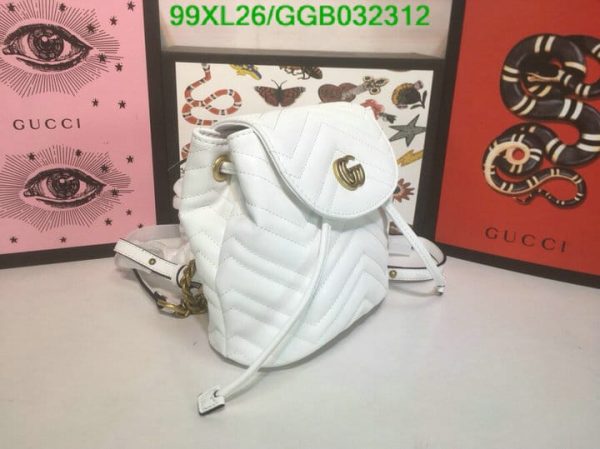 Gucci AAA+ Replica GG Marmont Leather Mini Backpack GGB0323124853