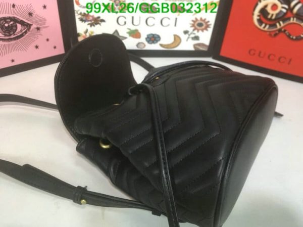 Gucci AAA+ Replica GG Marmont Leather Mini Backpack GGB0323124853