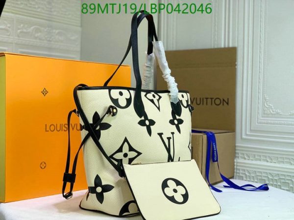 Louis Vuitton AAA+ Replica Designer Black/White Neverfull LBP0420467654