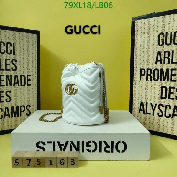 Gucci AAA+ Replica GG Marmont Mini Bucket Bag LB06523985746