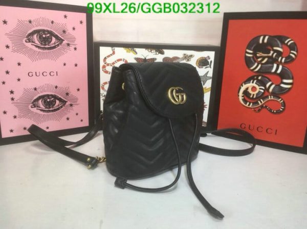 Gucci AAA+ Replica GG Marmont Leather Mini Backpack GGB0323124853