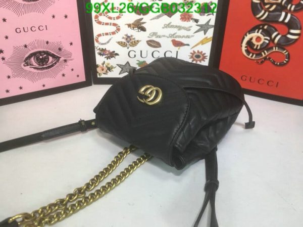 Gucci AAA+ Replica GG Marmont Leather Mini Backpack GGB0323124853