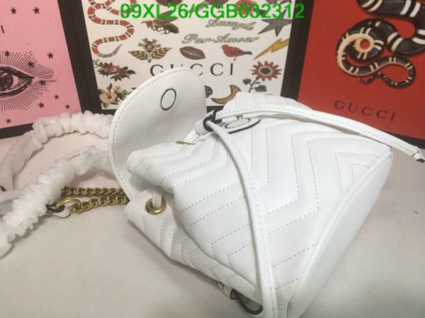 Gucci AAA+ Replica GG Marmont Leather Mini Backpack GGB0323124853