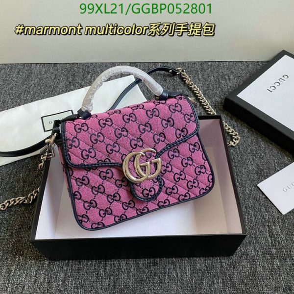 Gucci AAA+ Replica GG Marmont Top-Handle Bag GGBP052801521