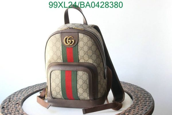 Gucci AAA+ Replica GG Ophidia Brown Men’s Backpack BA04283807324