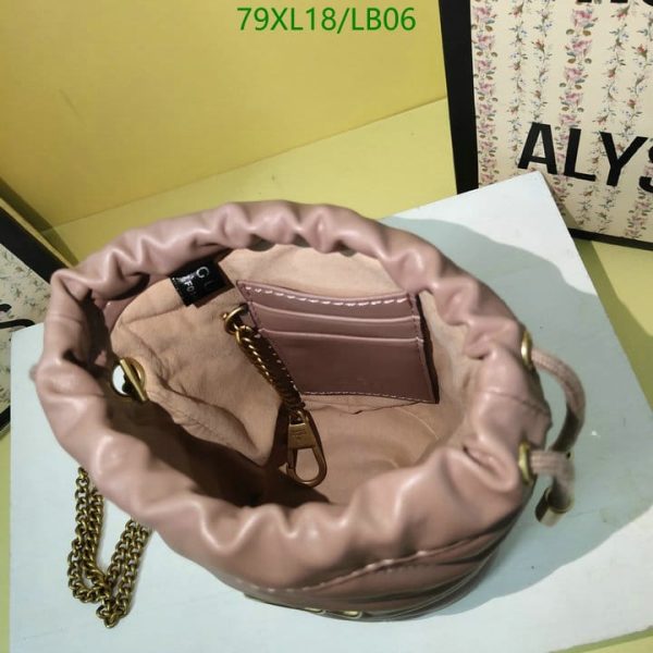 Gucci AAA+ Replica GG Marmont Mini Bucket Bag LB06523985746