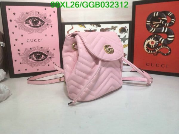 Gucci AAA+ Replica GG Marmont Leather Mini Backpack GGB0323124853