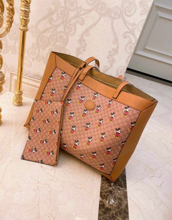 Gucci X Disney AAA+ Replica Mickey Mouse Beige Tote Bag GGB0323094632