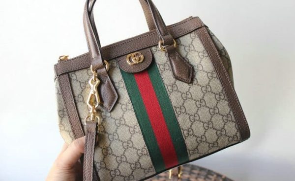 Gucci AAA+ Replica GG Beige / Ebony Ophidia Tote Bag BA04283814632