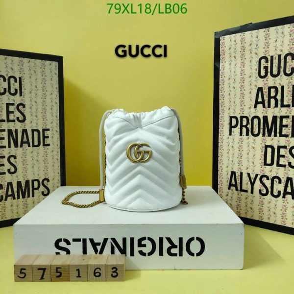 Gucci AAA+ Replica GG Marmont Mini Bucket Bag LB06523985746