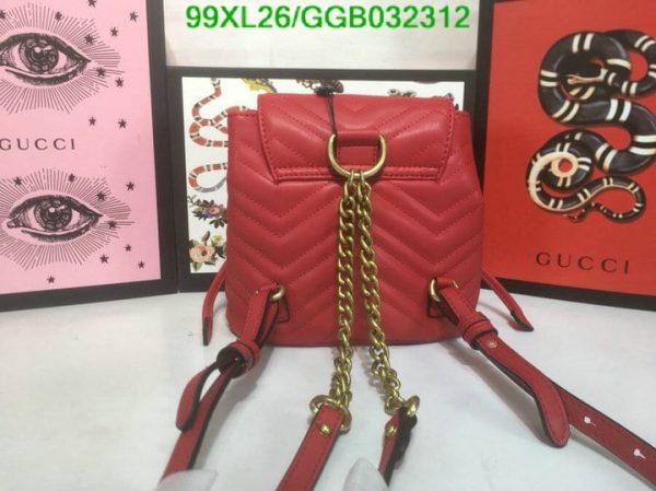 Gucci AAA+ Replica GG Marmont Leather Mini Backpack GGB0323124853