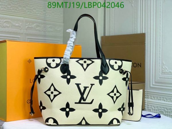 Louis Vuitton AAA+ Replica Designer Black/White Neverfull LBP0420467654