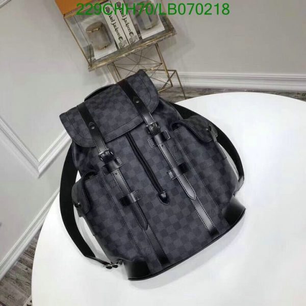 Louis Vuitton 1:1 Mirror Replica Lana Monogram Macassar Christopher MM Backpack LB07021812457