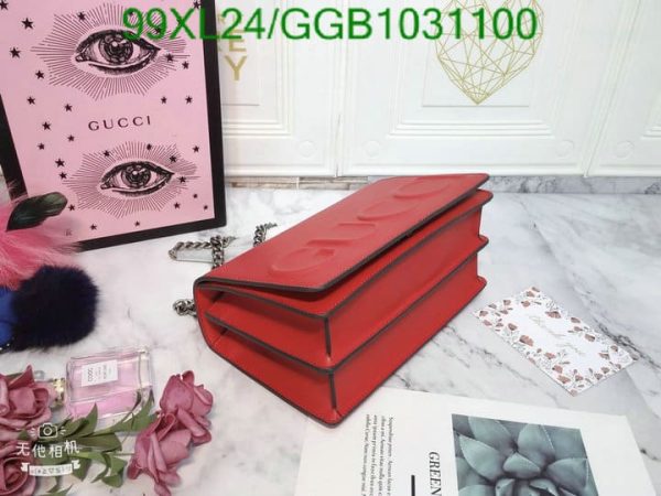 Gucci Embossed AAA+ Replica Leather Luxury Chain Bag GGB1031100482