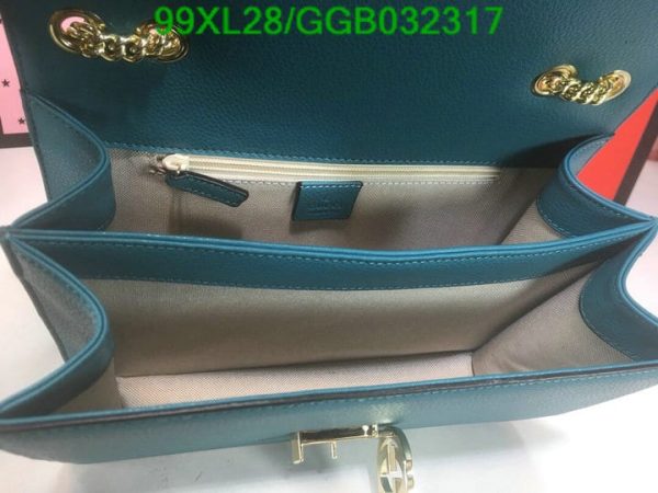 Gucci GG AAA+ Replica Leather Lock Chain Crossbody Bag GGB0323174631