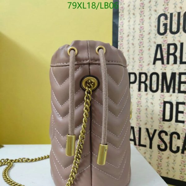 Gucci AAA+ Replica GG Marmont Mini Bucket Bag LB06523985746