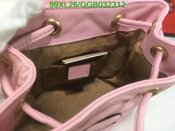 Gucci AAA+ Replica GG Marmont Leather Mini Backpack GGB0323124853