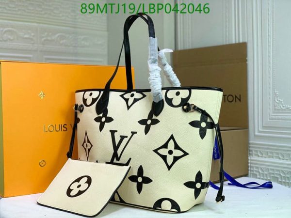 Louis Vuitton AAA+ Replica Designer Black/White Neverfull LBP0420467654