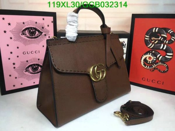 Gucci AAA+ Replica Multicolor GG Marmont Top Handle Bag GGB0323144638