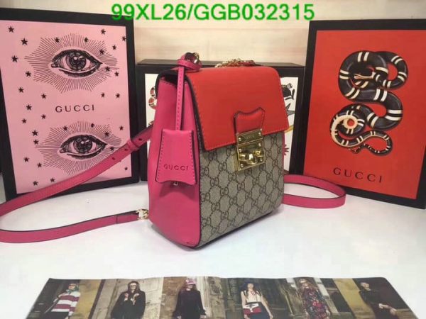 Gucci Padlock AAA+ Replica Coated Leather Mini Backpack GGB0323154831