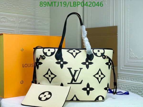 Louis Vuitton AAA+ Replica Designer Black/White Neverfull LBP0420467654