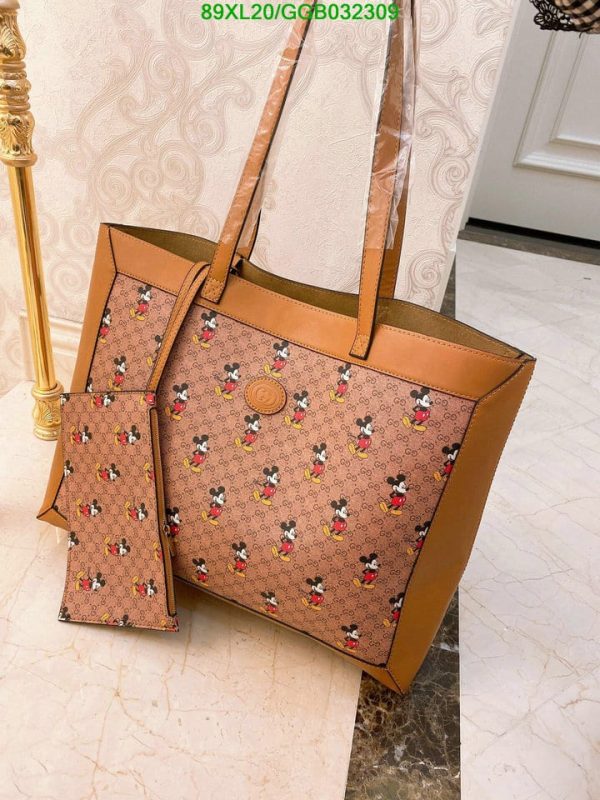 Gucci X Disney AAA+ Replica Mickey Mouse Beige Tote Bag GGB0323094632