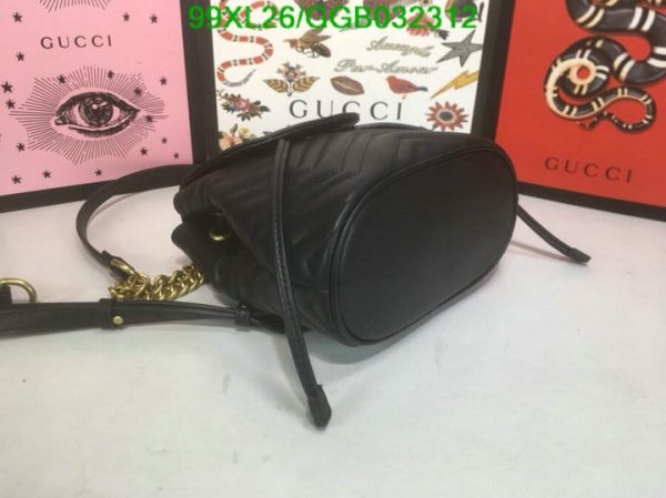 Gucci AAA+ Replica GG Marmont Leather Mini Backpack GGB0323124853