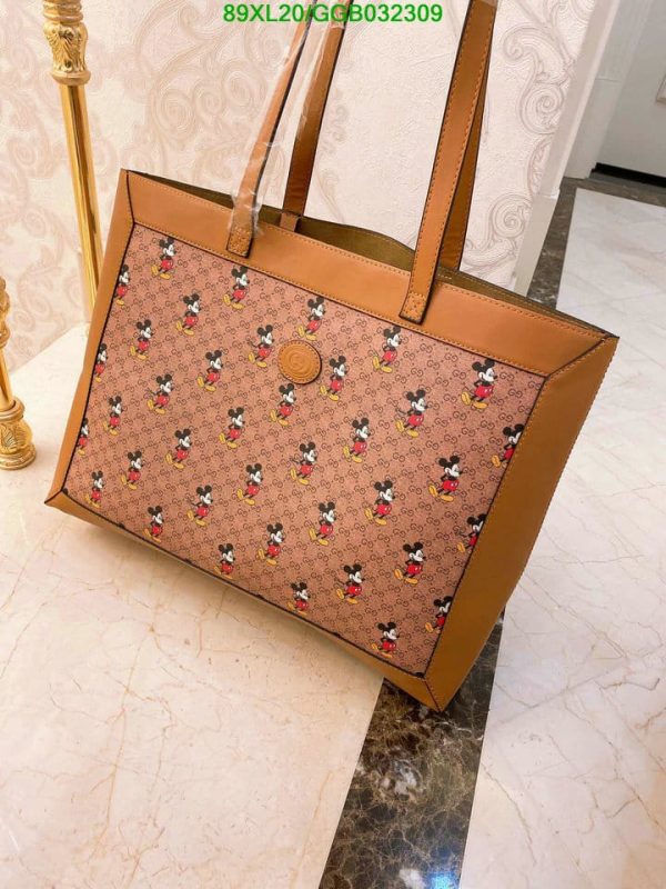 Gucci X Disney AAA+ Replica Mickey Mouse Beige Tote Bag GGB0323094632