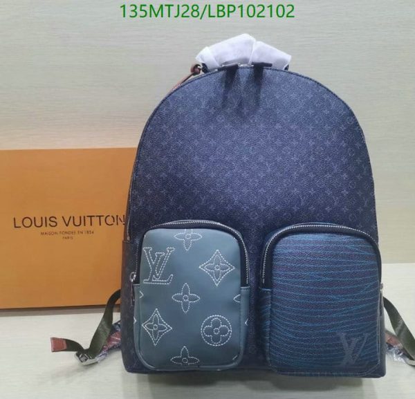 Louis Vuitton AAA+ Replica Multipocket Asymmetric Zipper Pockets Backpack LBP1021025016