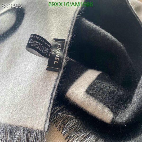 Chanel Replica Large CC Scarf Stole Black White