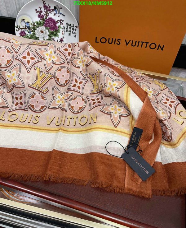 Louis Vuitton Replica Cashmere Monogram Cascade 90 Square Scarf