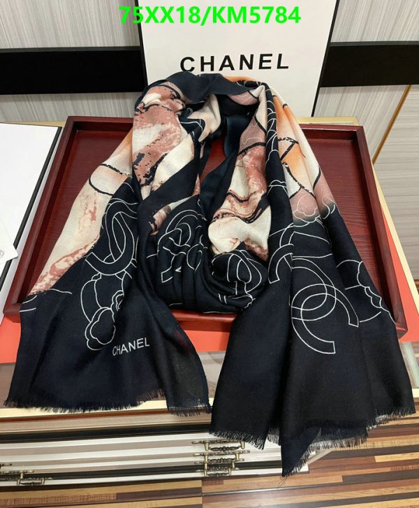 Chanel Replica Luxury Multicolour Cashmere Black Scarf